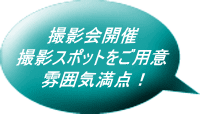 撮影会開催 撮影スポットをご用意 雰囲気満点！